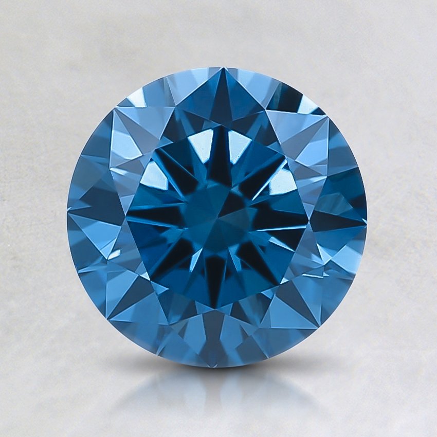 1.26 Ct. Fancy Deep Greenish Blue Round Lab Grown Diamond