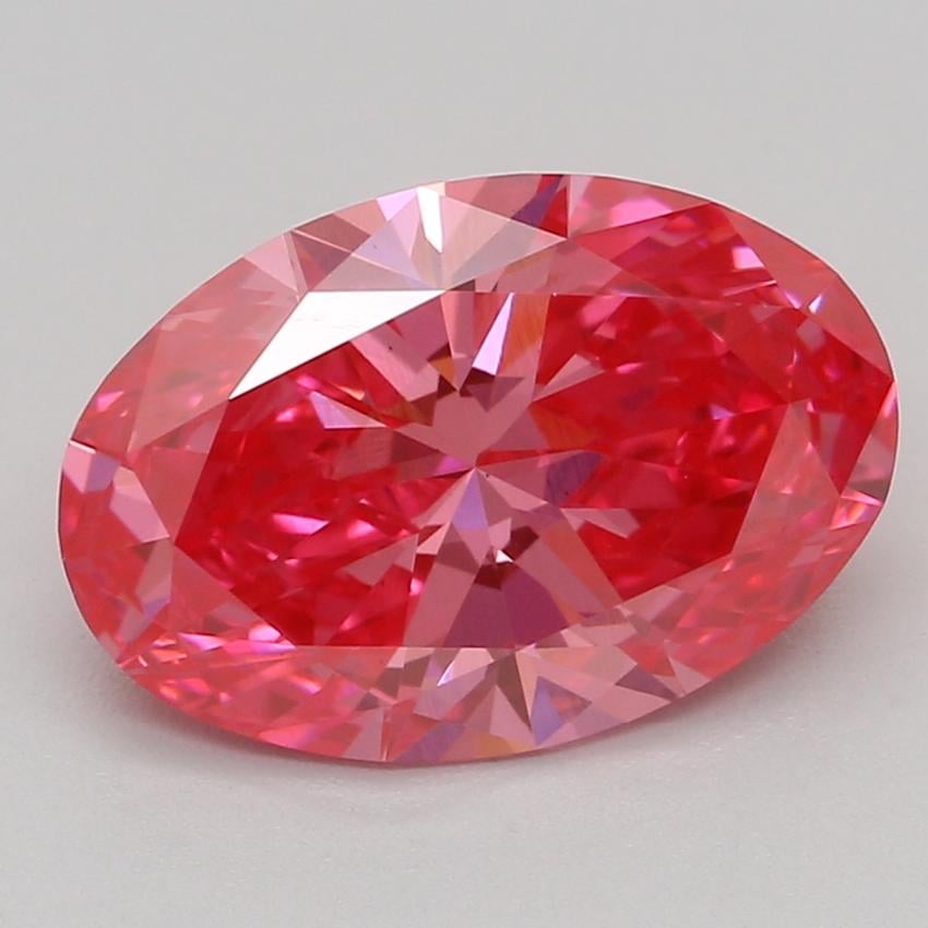1.59 Ct. Fancy Vivid Pink Oval Lab Grown Diamond