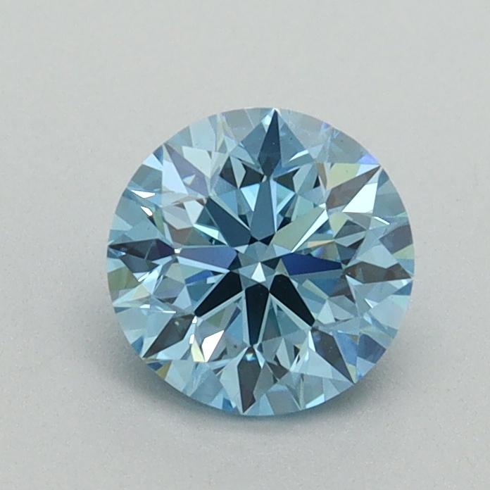 0.79 Ct. Fancy Vivid Blue Round Lab Grown Diamond