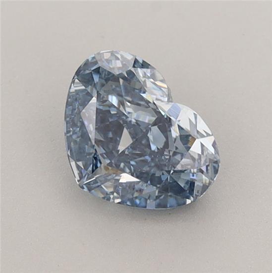 0.85 Ct. Fancy Vivid Blue Heart Lab Grown Diamond
