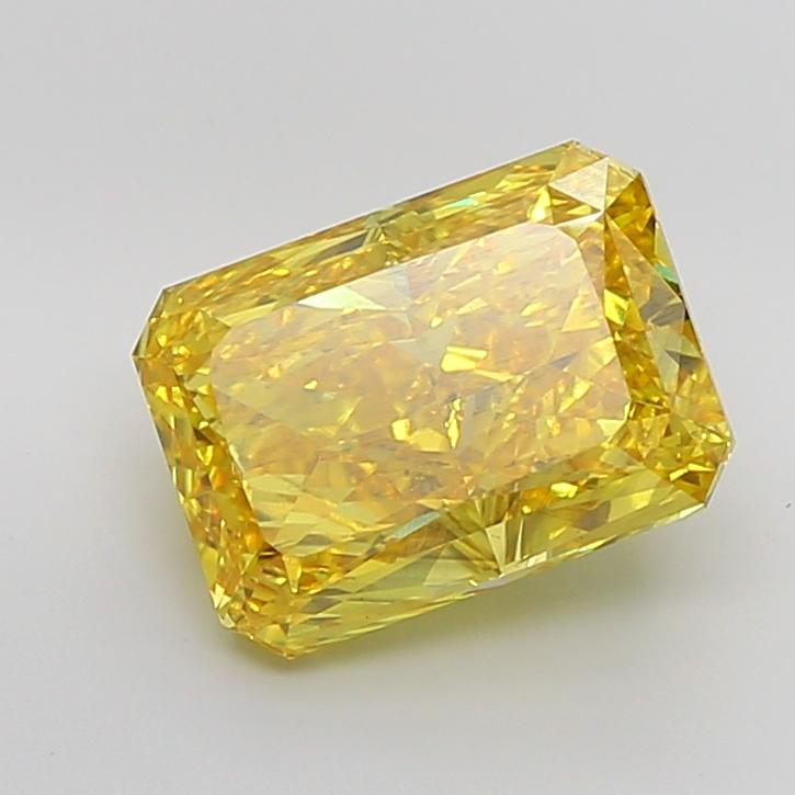 10.08 Ct. Fancy Vivid Yellow Radiant Lab Grown Diamond