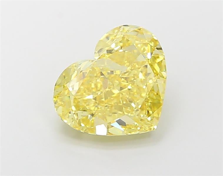 3.31 Ct. Fancy Vivid Yellow Heart Lab Grown Diamond
