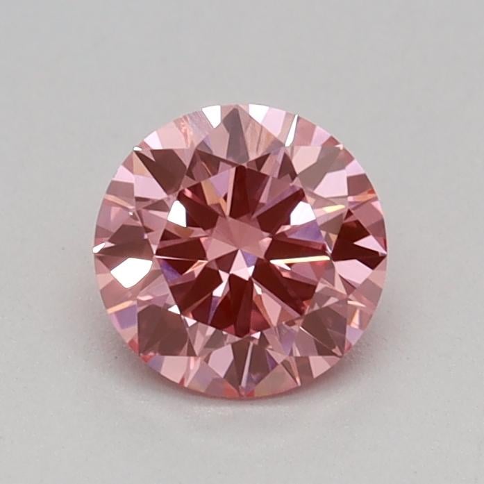 0.32 Ct. Fancy Vivid Pink Round Lab Grown Diamond