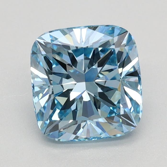 1.06 Ct. Fancy Vivid Blue Cushion Lab Grown Diamond