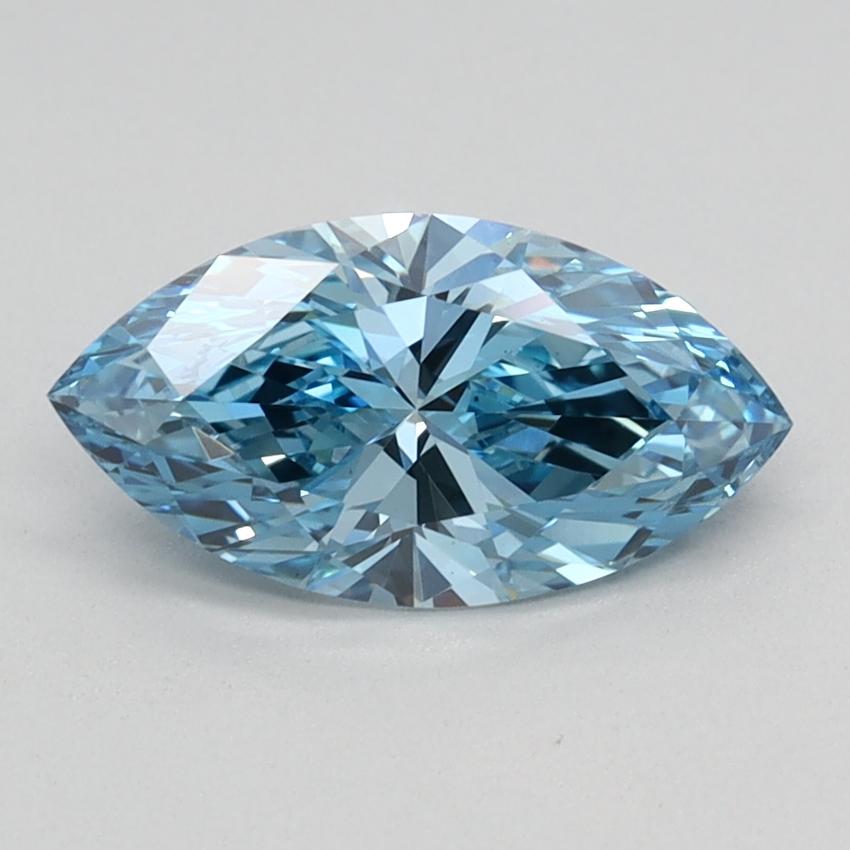 0.87 Ct. Fancy Vivid Blue Marquise Lab Grown Diamond