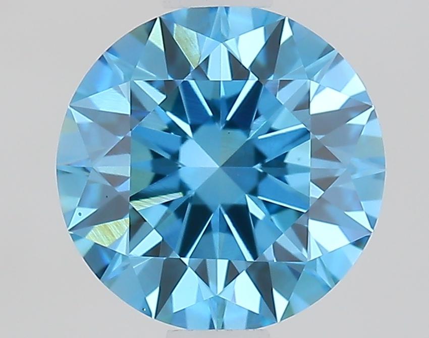 1.01 Ct. Fancy Vivid Blue Round Lab Grown Diamond