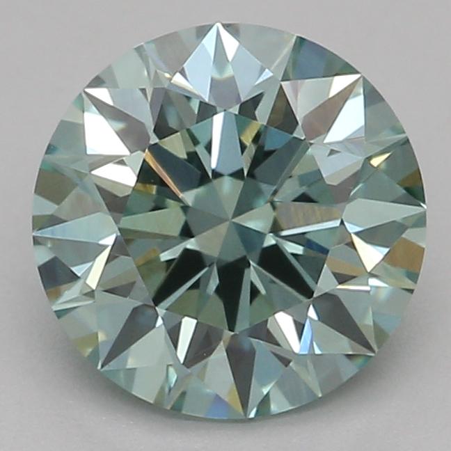 1.04 Ct. Fancy Vivid Green Round Lab Grown Diamond