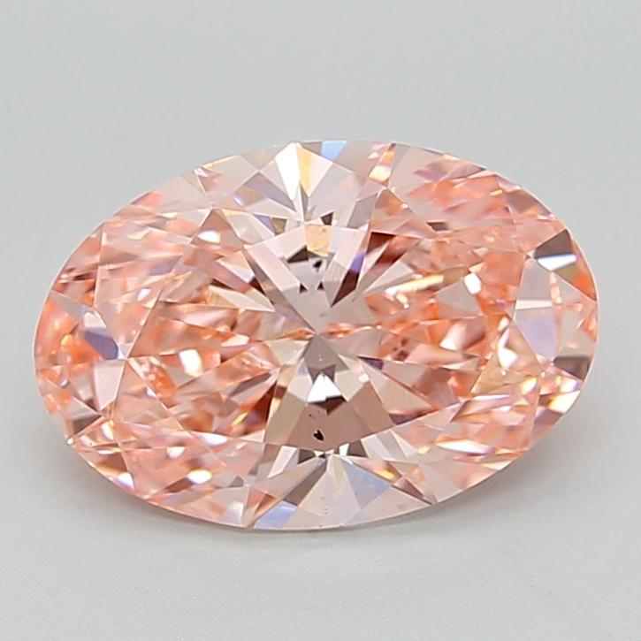 3.09 Ct. Fancy Vivid  Pink Oval Lab Grown Diamond