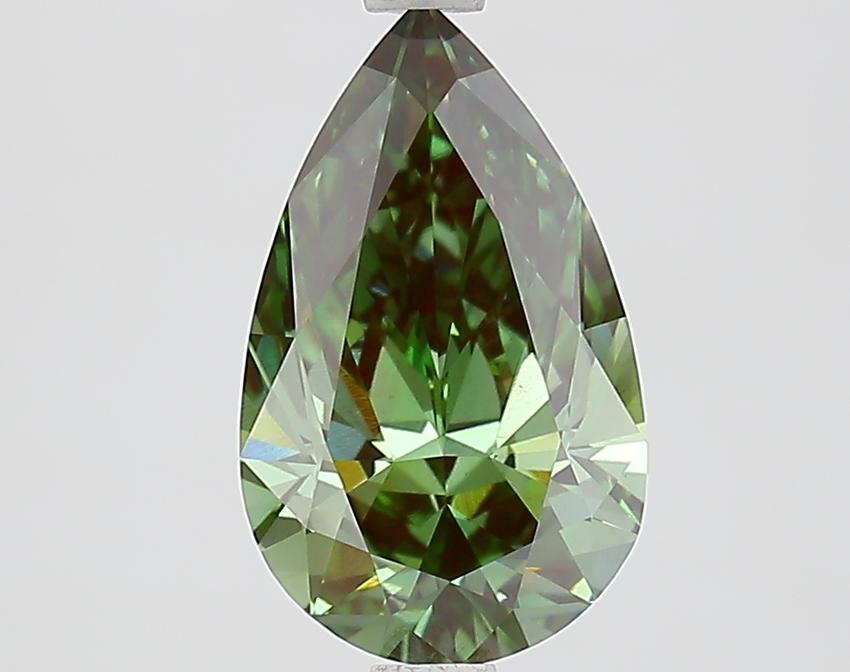 2.03 Ct. Fancy Vivid Green Pear Lab Grown Diamond