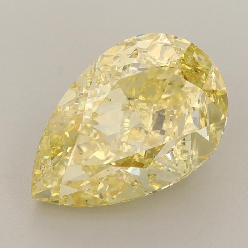 5.08 Ct. Fancy Vivid Yellow Pear Lab Grown Diamond