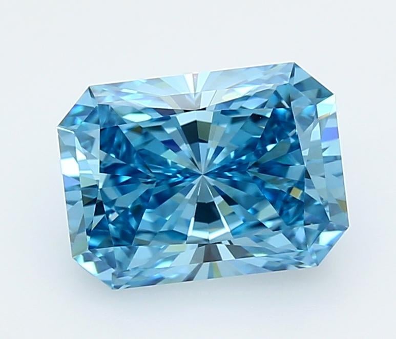 2.55 Ct. Fancy Vivid  Blue Radiant Lab Grown Diamond