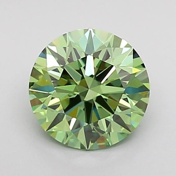 1.01 Ct. Fancy Vivid Green Round Lab Grown Diamond