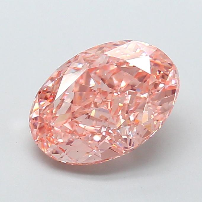 3.00 Ct. Fancy Vivid  Pink Oval Lab Grown Diamond