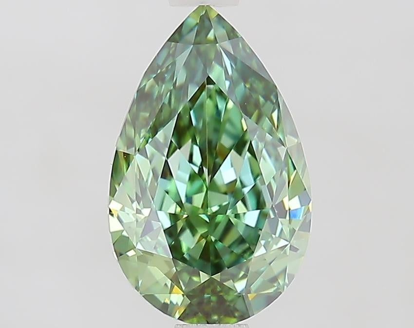 1.63 Ct. Fancy Vivid Green Pear Lab Grown Diamond