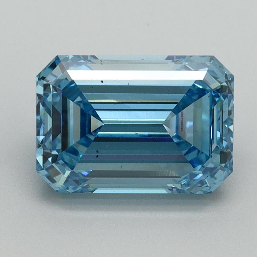 2.16 Ct. Fancy Vivid Blue Emerald Lab Grown Diamond