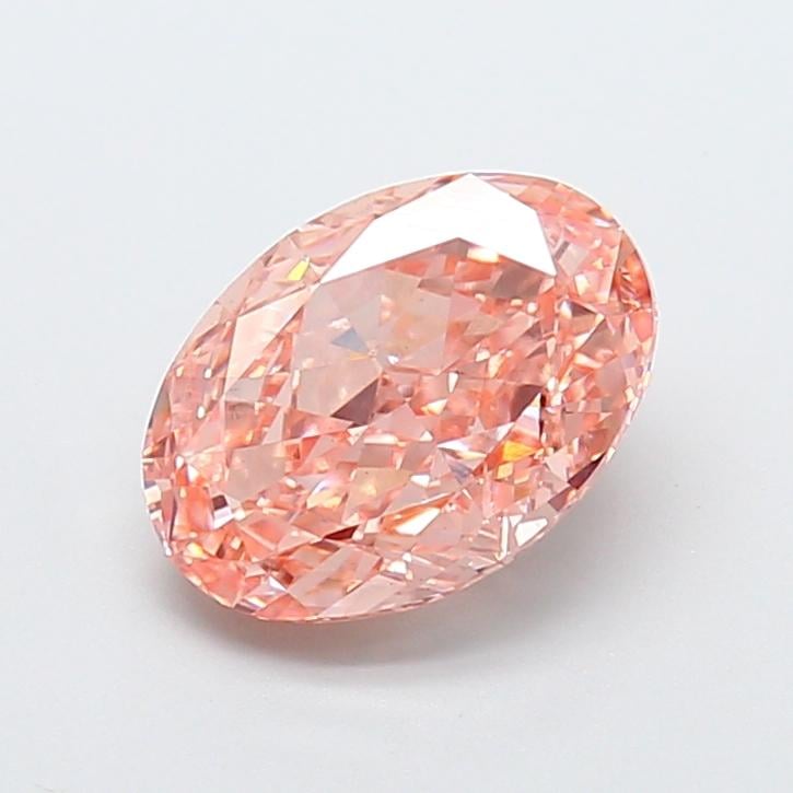 3.01 Ct. Fancy Intense Pink Oval Lab Grown Diamond