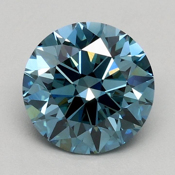 1.08 Ct. Fancy Vivid Blue Round Lab Grown Diamond