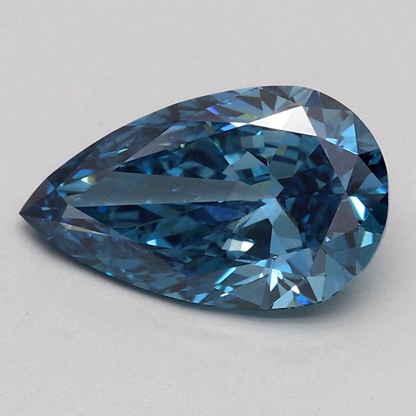 1.00 Ct. Fancy Vivid Blue Pear Lab Grown Diamond