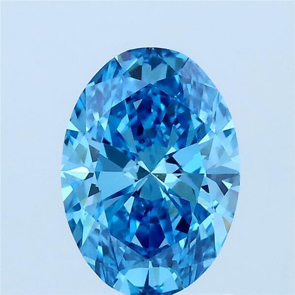 1.01 Ct. Fancy Vivid Blue Oval Lab Grown Diamond