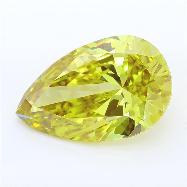 10.02 Ct. Fancy Vivid Yellow Pear Lab Grown Diamond