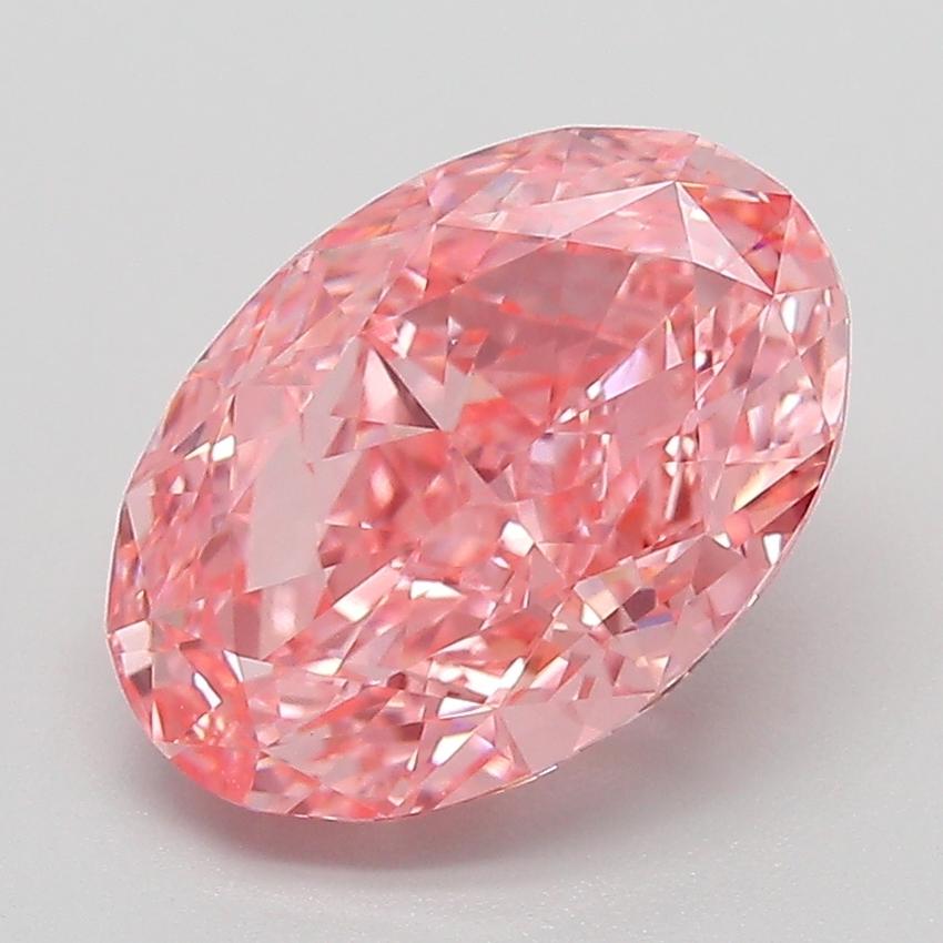 3.05 Ct. Fancy Pink Oval Lab Grown Diamond