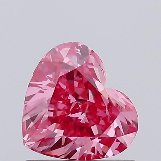 0.82 Ct. Fancy Vivid Pink Heart Lab Grown Diamond