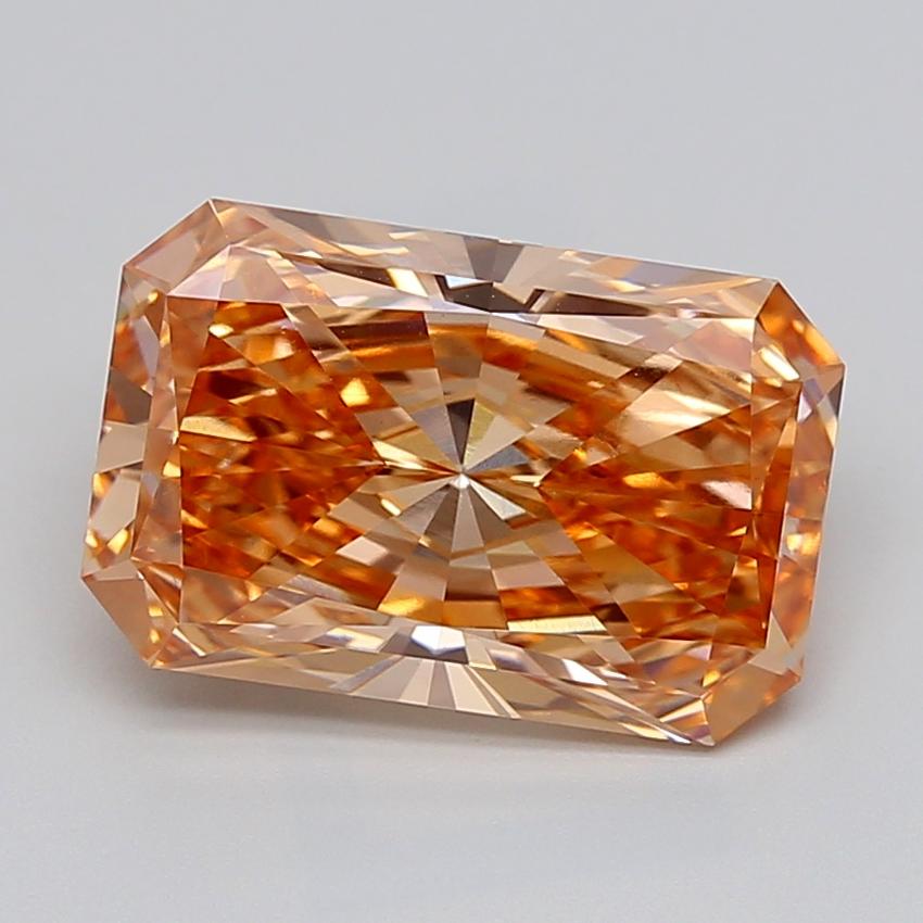 5.09 Ct. Fancy Intense Brownish Orange Radiant Lab Grown Diamond