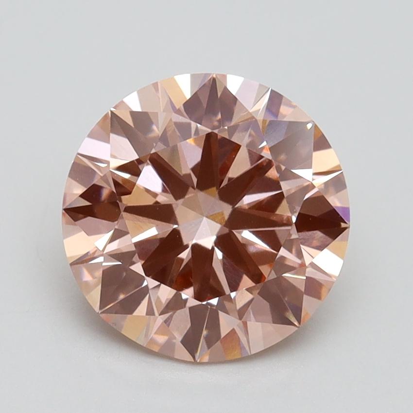 2.20 Ct. Fancy Intense Pink Round Lab Grown Diamond