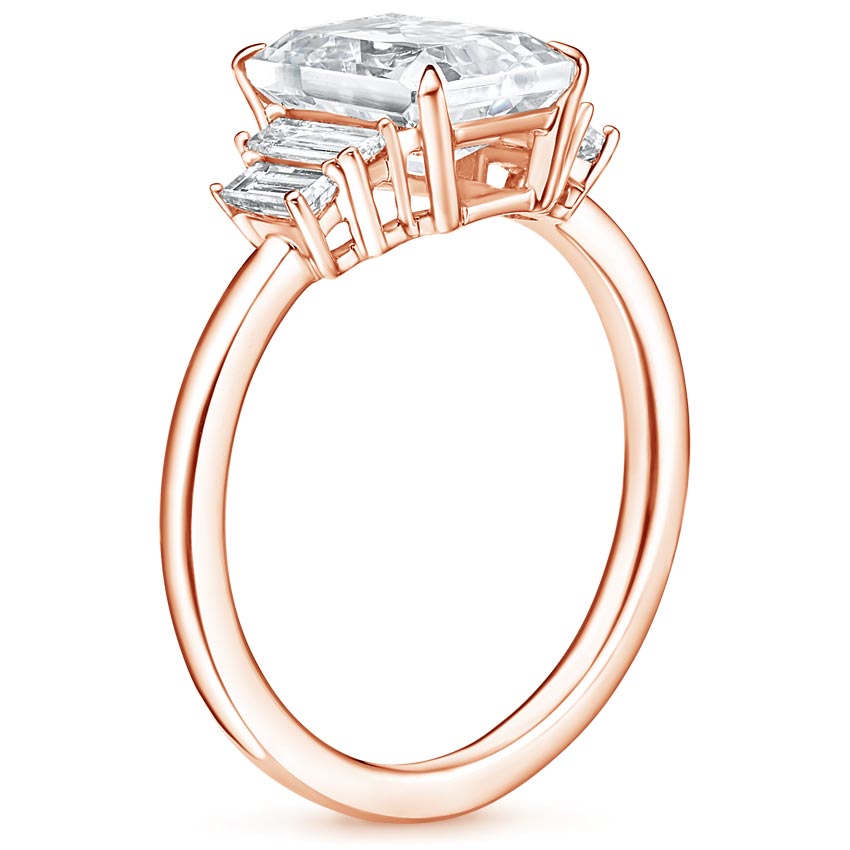 14K Rose Gold Coppia Five Stone Diamond Ring (1/3 ct. tw.), large side view
