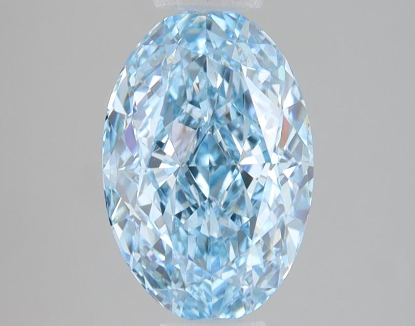 2.66 Ct. Fancy Vivid Blue Oval Lab Grown Diamond