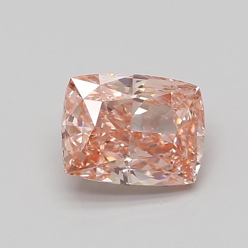 3.04 Ct. Fancy Vivid Pink Cushion Lab Grown Diamond