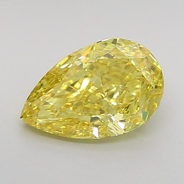 1.54 Ct. Fancy Vivid Yellow Pear Lab Grown Diamond