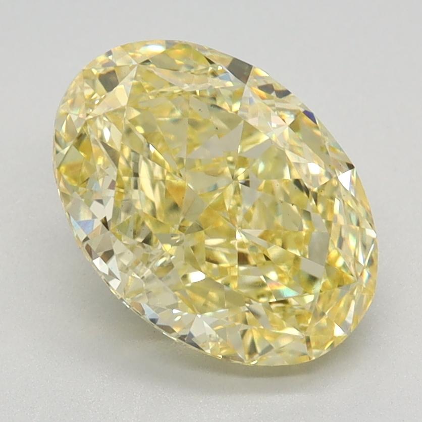 2.33 Ct. Fancy Intense Yellow Oval Lab Grown Diamond