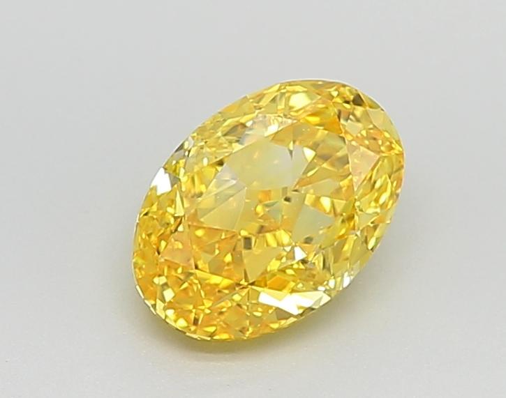 1.52 Ct. Fancy Vivid  Yellow Oval Lab Grown Diamond