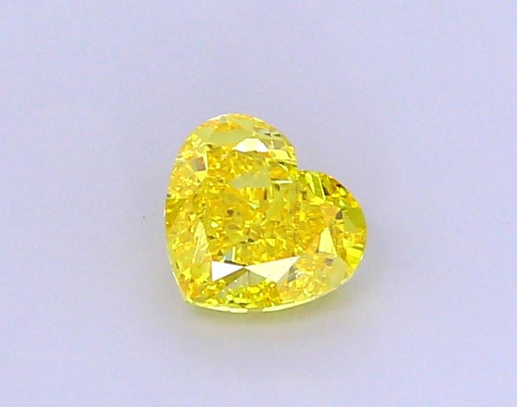 1.52 Ct. Fancy Vivid Yellow Heart Lab Grown Diamond