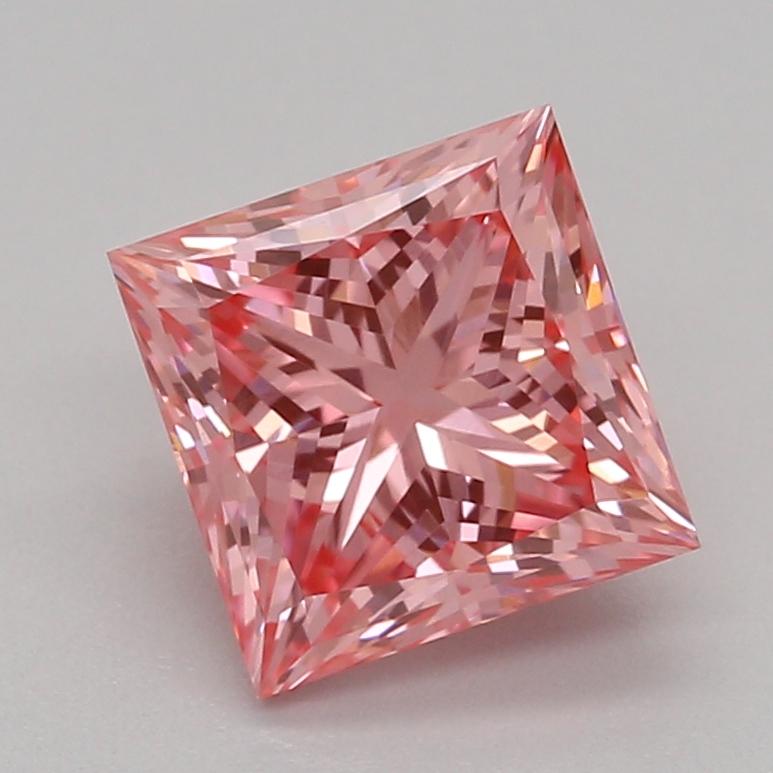1.08 Ct. Fancy Vivid Pink Princess Lab Grown Diamond