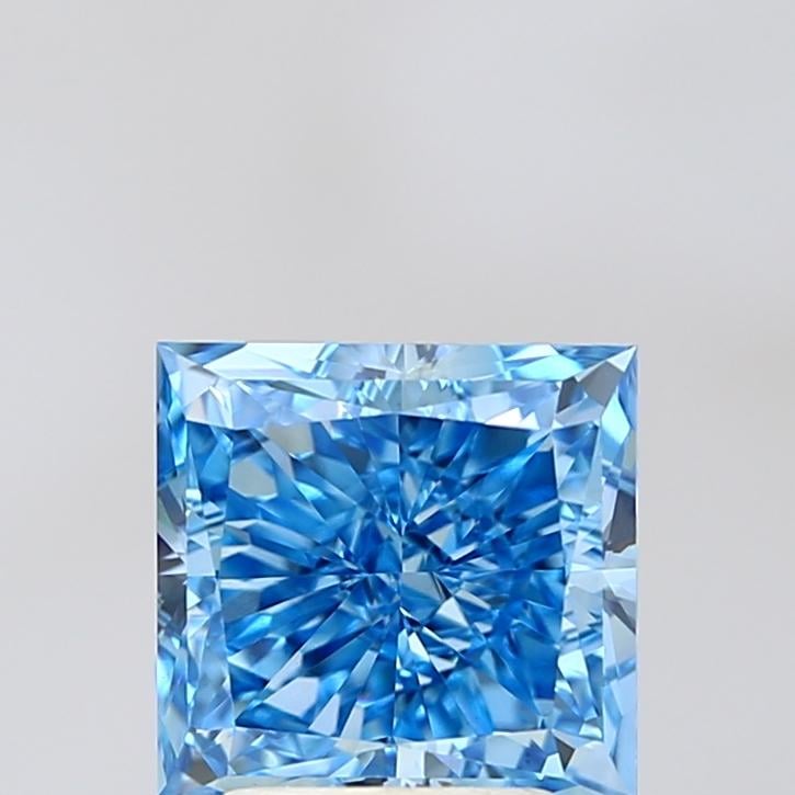 2.86 Ct. Fancy Vivid Blue Princess Lab Grown Diamond