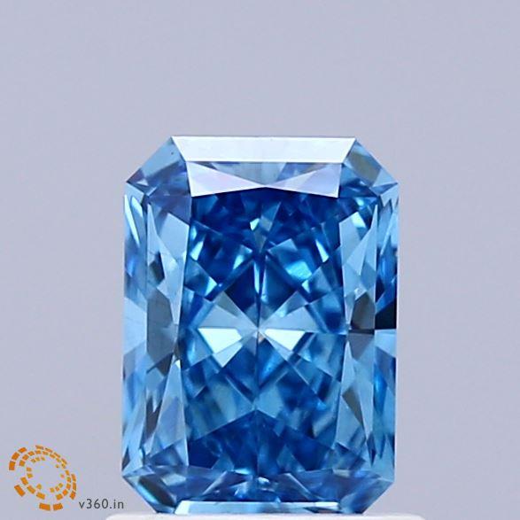 1.05 Ct. Fancy Vivid Blue Radiant Lab Grown Diamond
