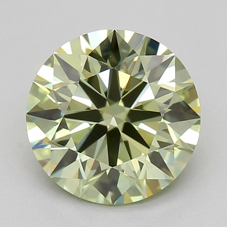 1.06 Ct. Fancy Intense  Green Round Lab Grown Diamond