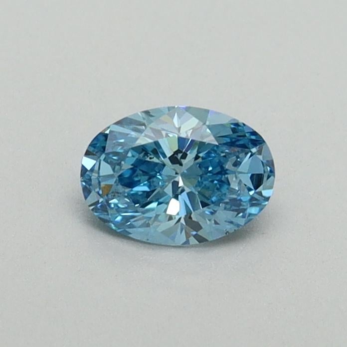 0.31 Ct. Fancy Vivid Blue Oval Lab Grown Diamond