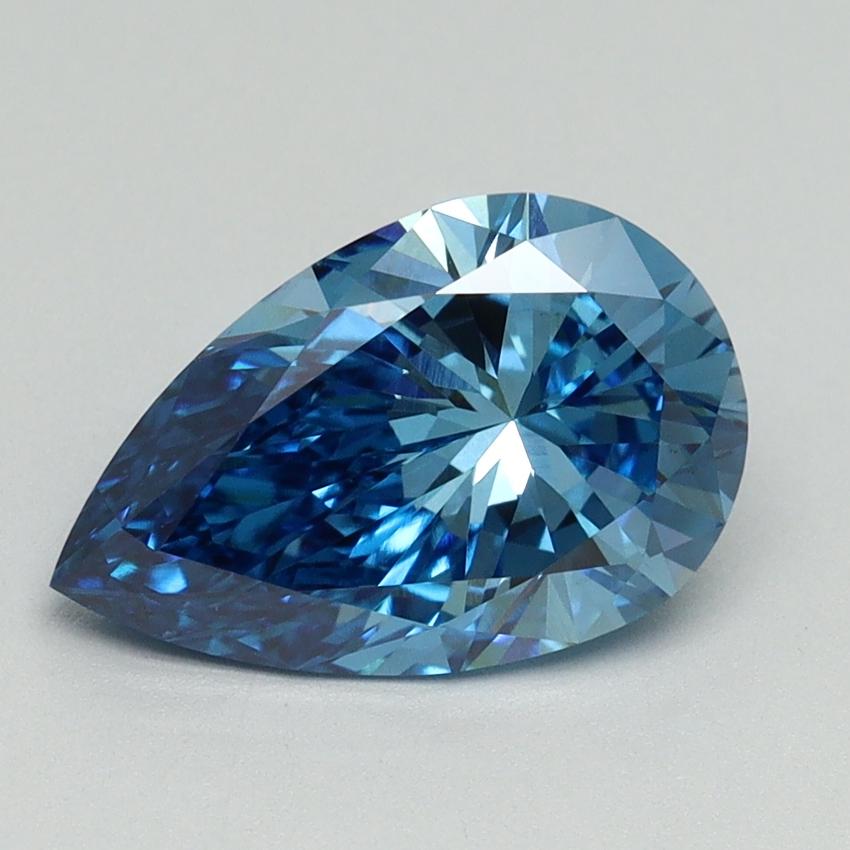2.01 Ct. Fancy Vivid Blue Pear Lab Grown Diamond