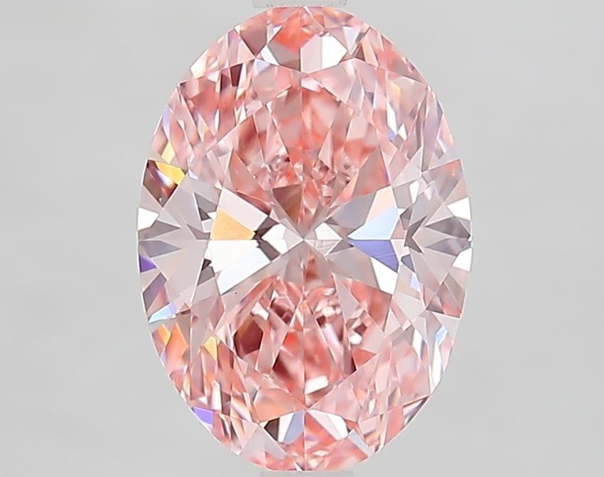 2.59 Ct. Fancy Vivid Pink Oval Lab Grown Diamond