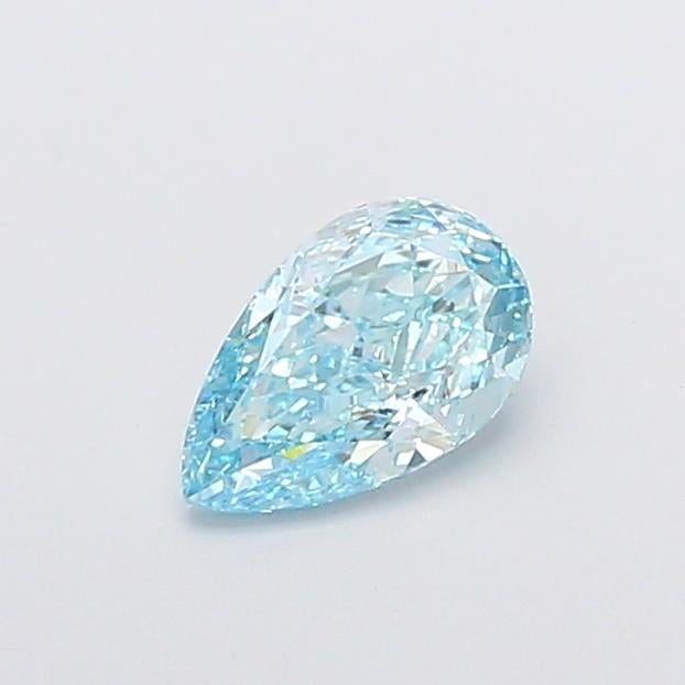 1.00 Ct. Fancy Vivid Greenish Blue Pear Lab Grown Diamond
