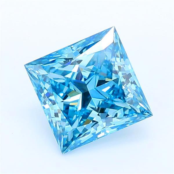 0.98 Ct. Fancy Vivid Blue Princess Lab Grown Diamond