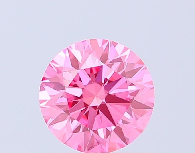 0.83 Ct. Fancy Vivid Pink Round Lab Grown Diamond