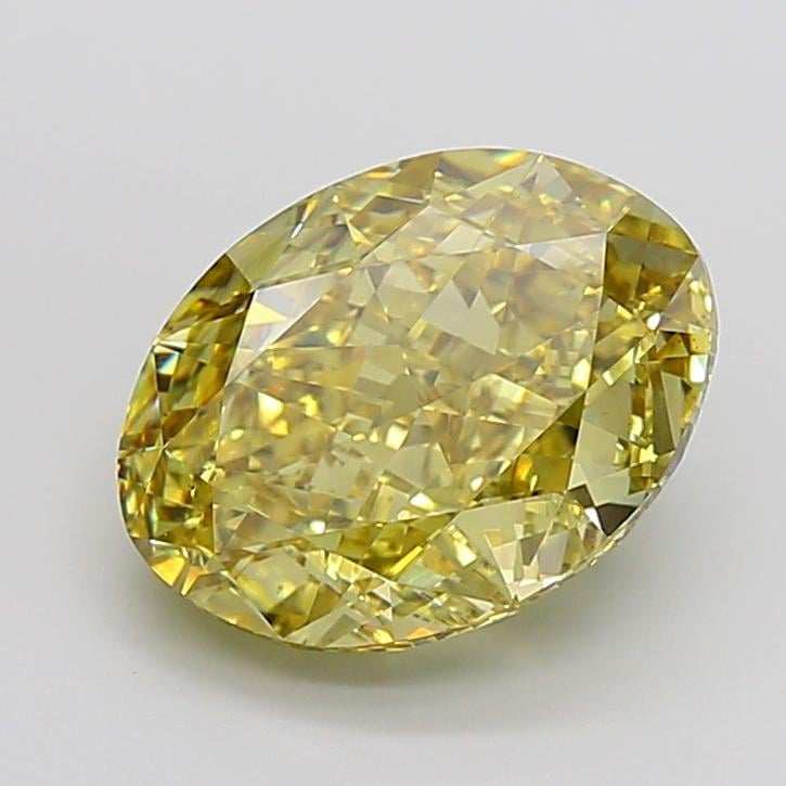 10.62 Ct. Fancy Intense Yellow Oval Lab Grown Diamond