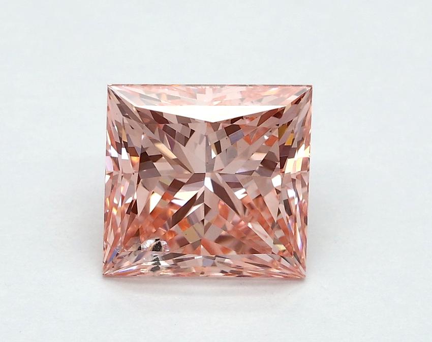 1.52 Ct. Fancy Vivid Pink Princess Lab Grown Diamond