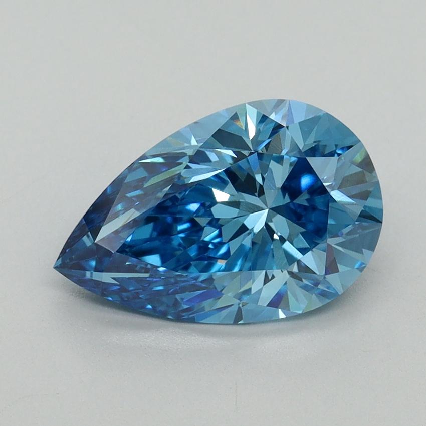 2.03 Ct. Fancy Vivid Blue Pear Lab Grown Diamond