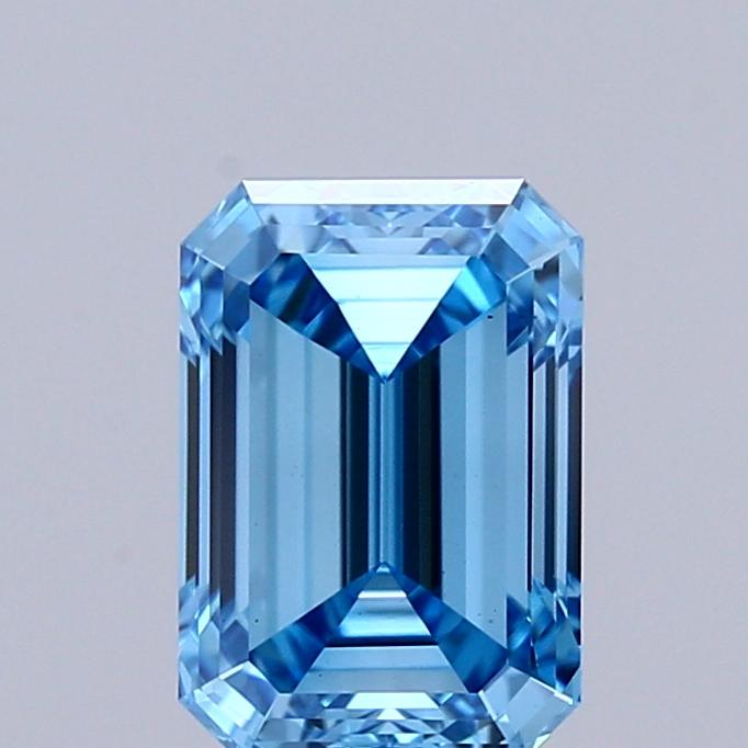 0.99 Ct. Fancy Vivid Blue Emerald Lab Grown Diamond