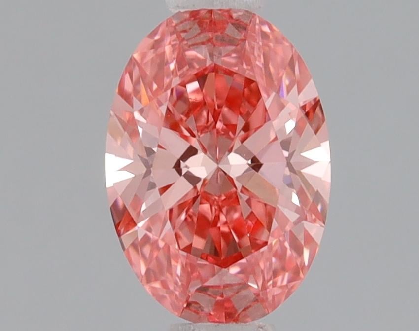 0.65 Ct. Fancy Vivid Pink Oval Lab Grown Diamond